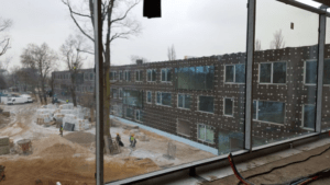 Nowy budynek szkoły na ul. Kuronia - budowa w toku